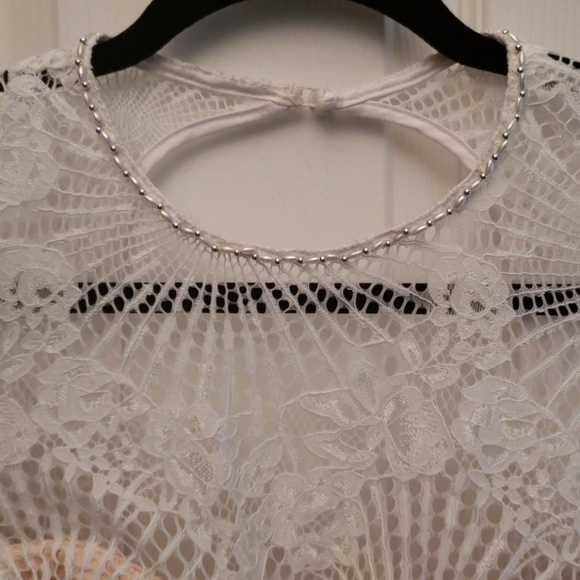 Bebe white open back lace dress - Picture 2 of 5